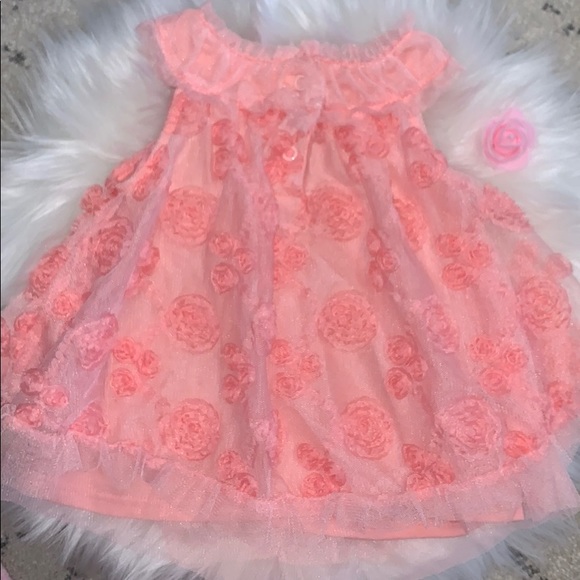 Peach/Pink Summer Baby Girl Dress - Picture 8 of 8